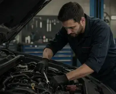 Equipe de mecânicos especializados trabalhando na oficina em Piracicaba
